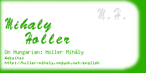 mihaly holler business card